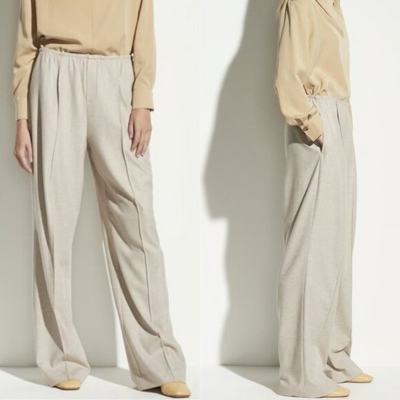 Vince Pants - Vince Women's Flannel Wide Leg Pull on Pants